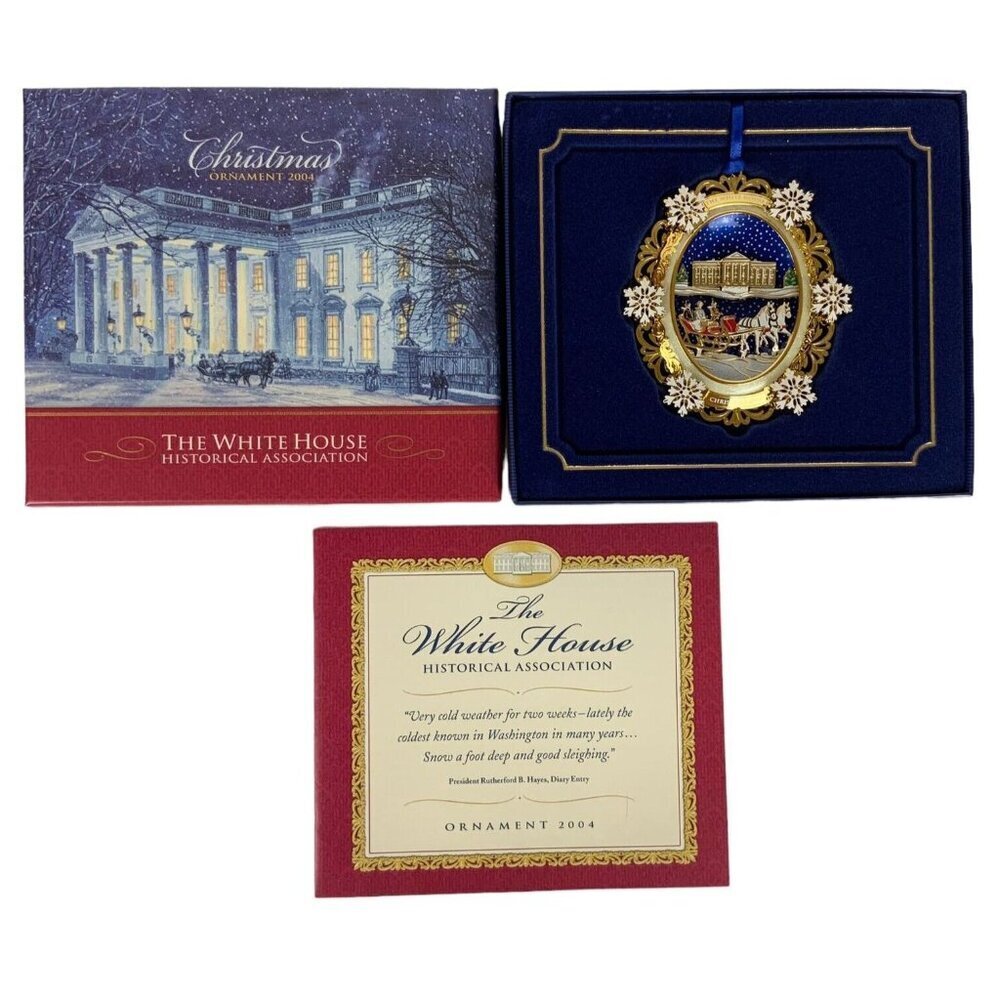 White House Historical Association 2004 Rutherford B Hayes Christmas Ornament